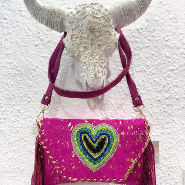 Bolso corazón fucsia