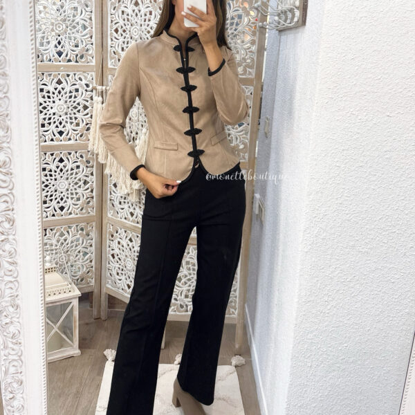 Chaqueta japonesa antelina