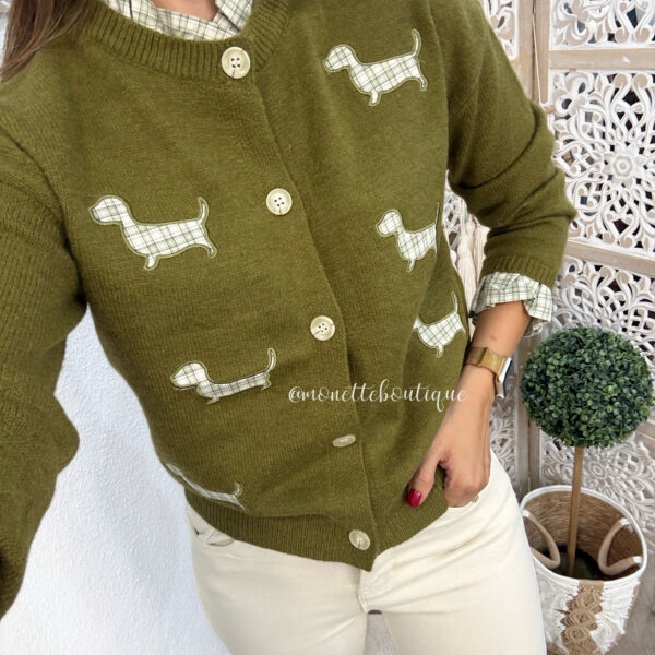 Chaqueta perros verde